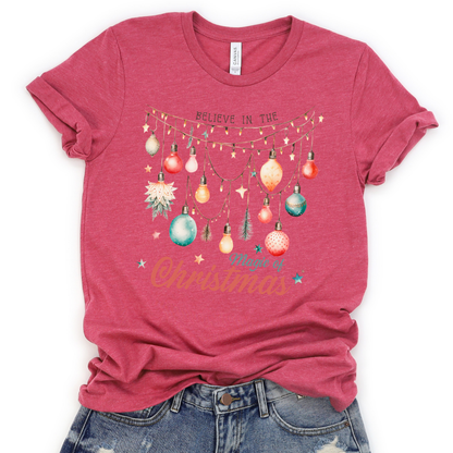 Christmas ornaments and lights t-shirt