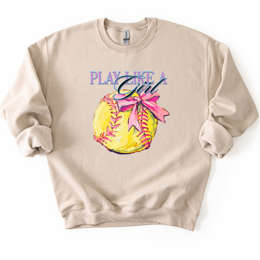 Play Like a Girl Softball Sweatshirt | ATTA TOOD®