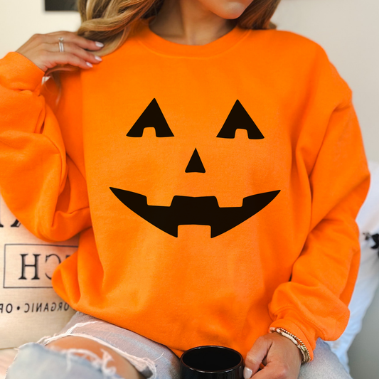 Pumpkin face Halloween sweatshirt