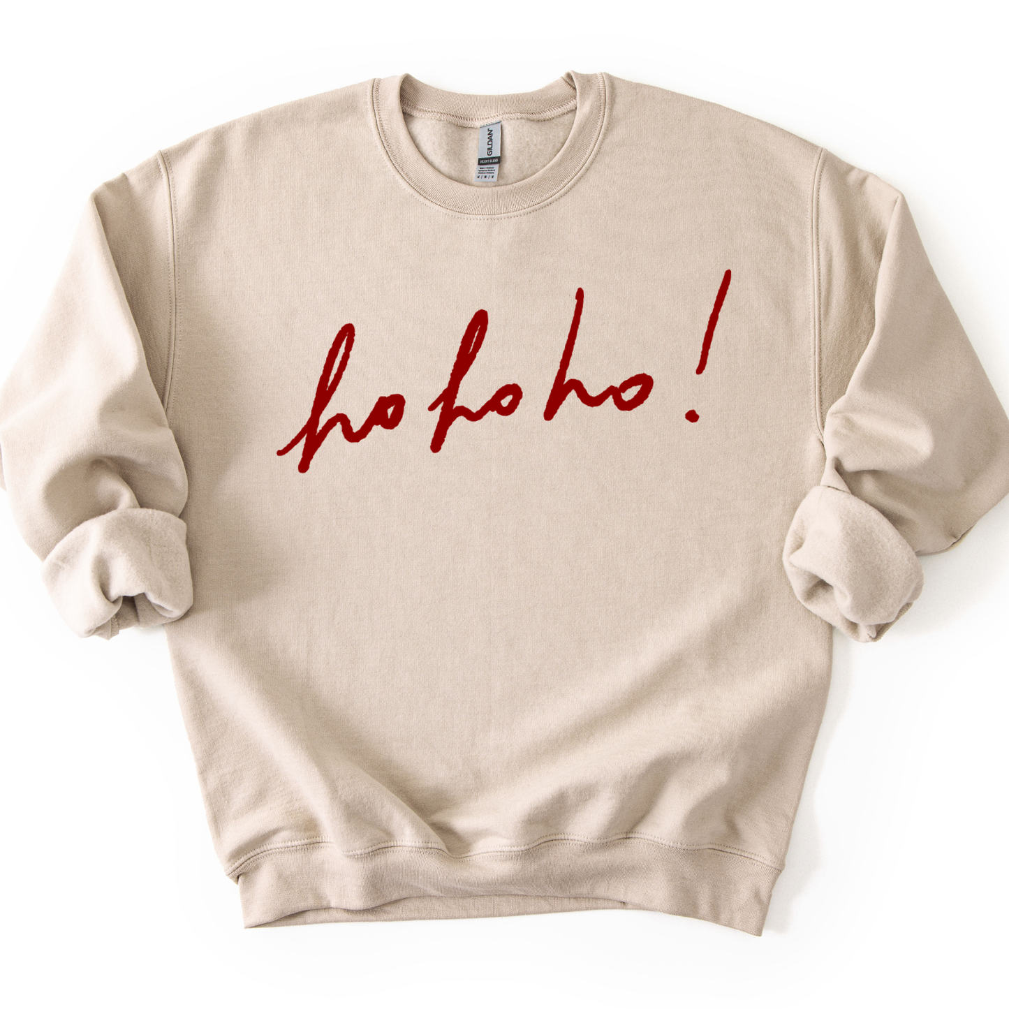 HO HO HO Christmas Holiday Graphic Red Sweatshirt