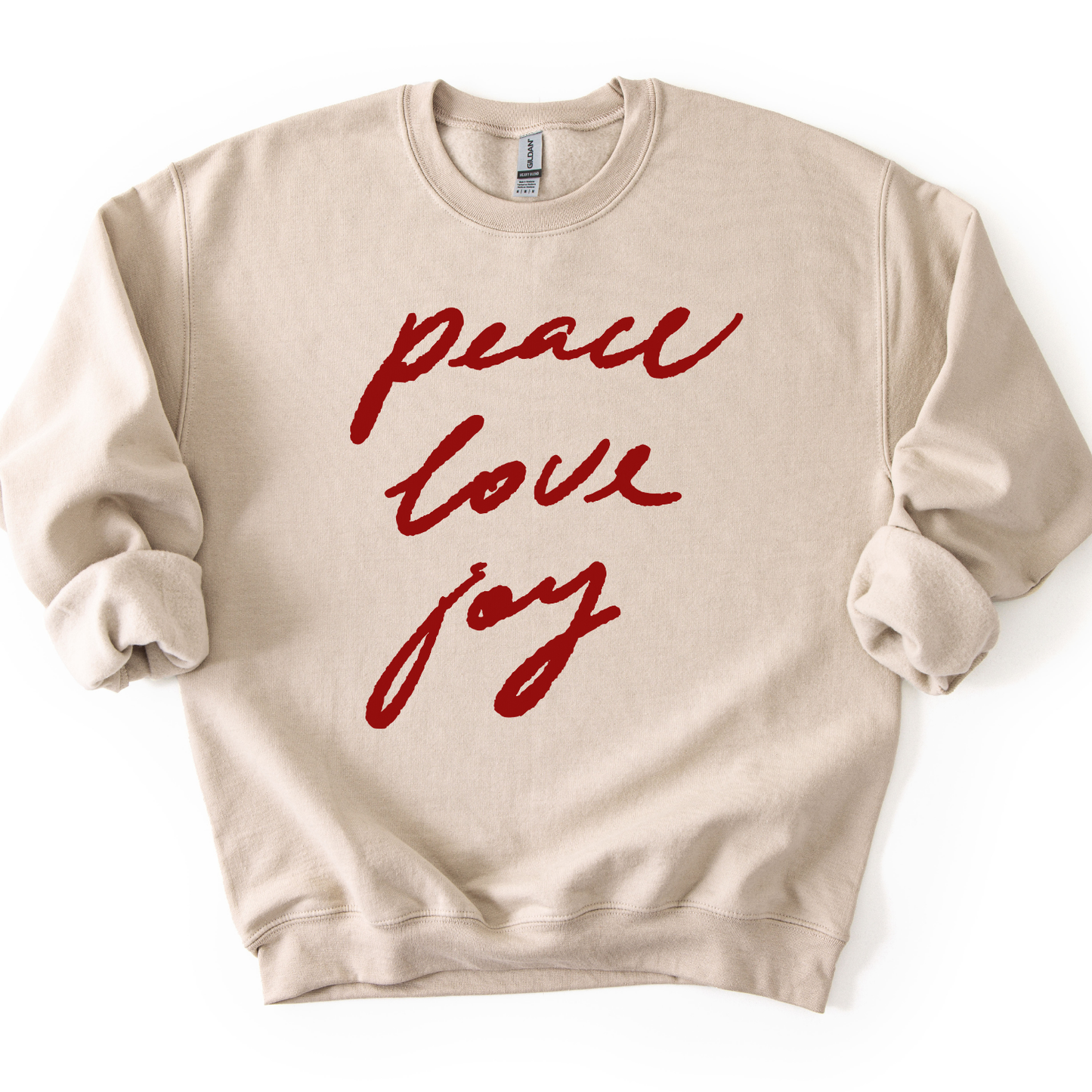 Peace Love Joy Christmas Holiday Graphic Sweatshirt