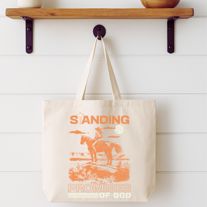 Cowgirl Western Canvas Tote Bag | Faithbased | ATTA TOOD®