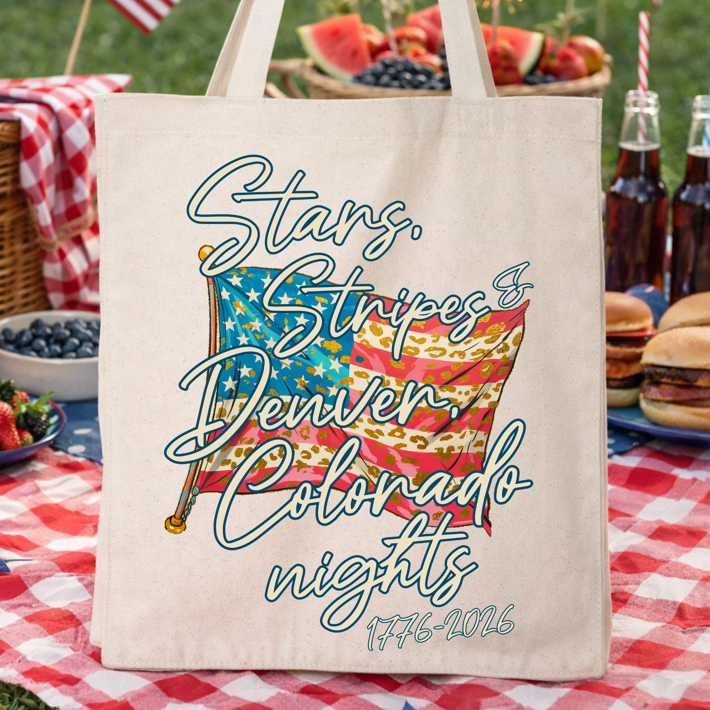 Custom 4th of July Tote Bag | 1776–2026 Design | City or State