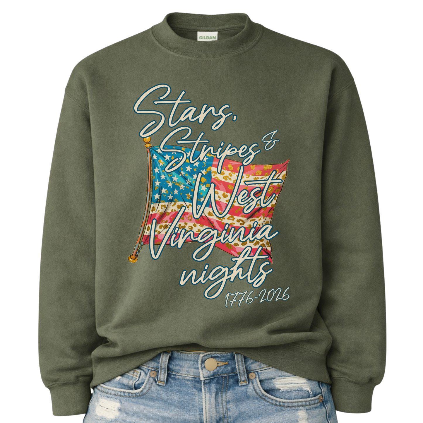 Custom State Fourth of July Flag Sweatshirt | 250th 2026