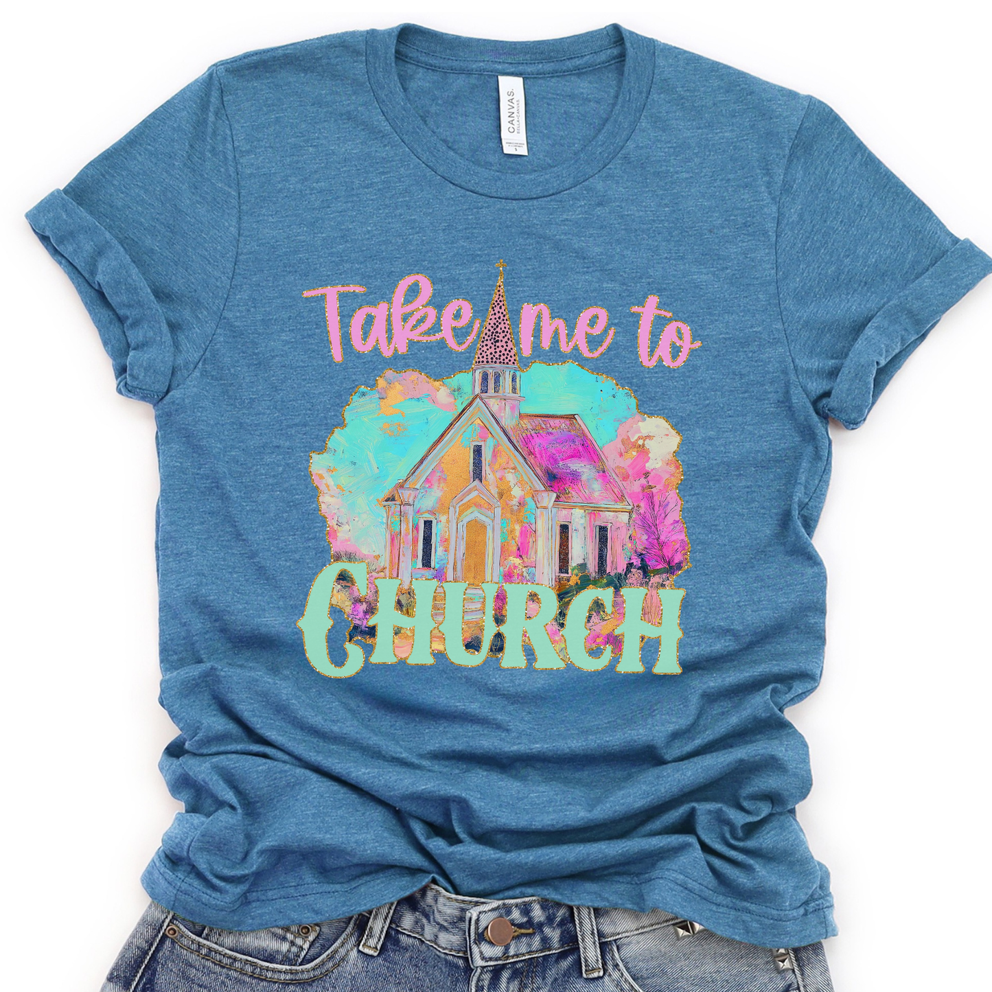 Take Me To Church T-Shirt | Faith Graphic Top | Spring 2026