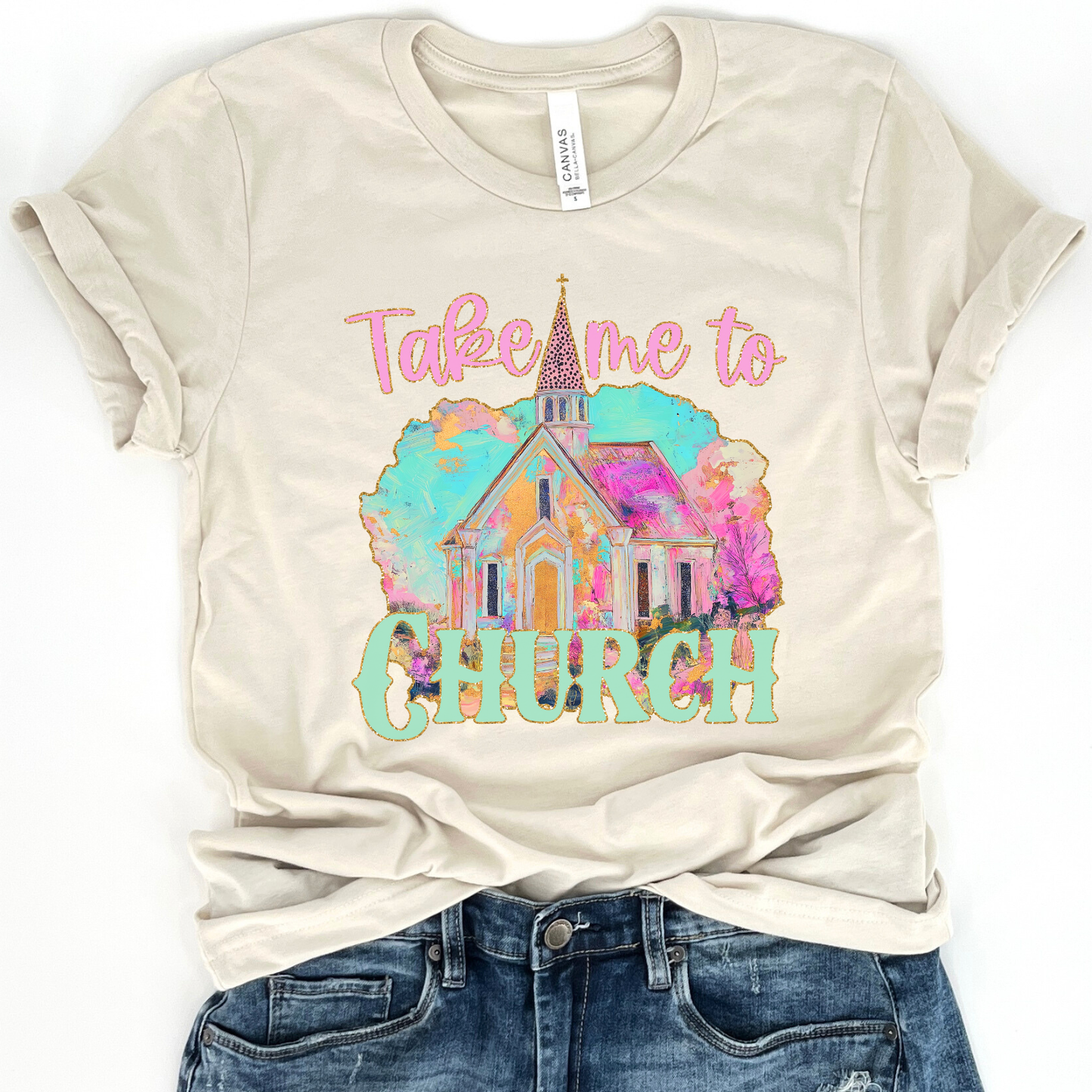 Take Me To Church T-Shirt | Faith Graphic Top | Spring 2026