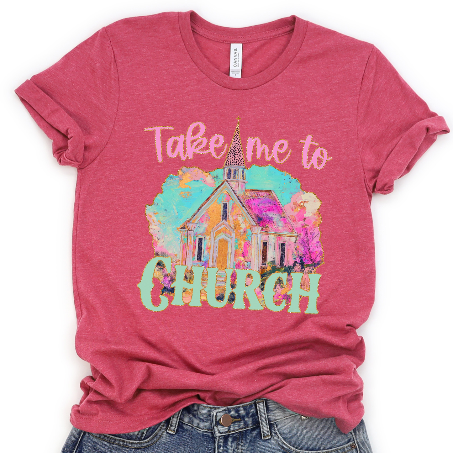 Take Me To Church T-Shirt | Faith Graphic Top | Spring 2026