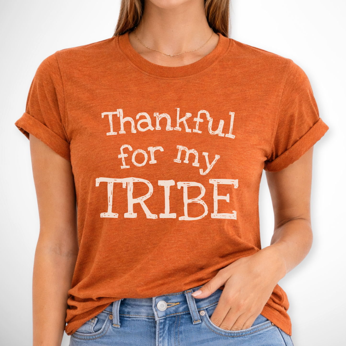 Thankful For My Tribe Friendsgiving Graphic T-Shirt