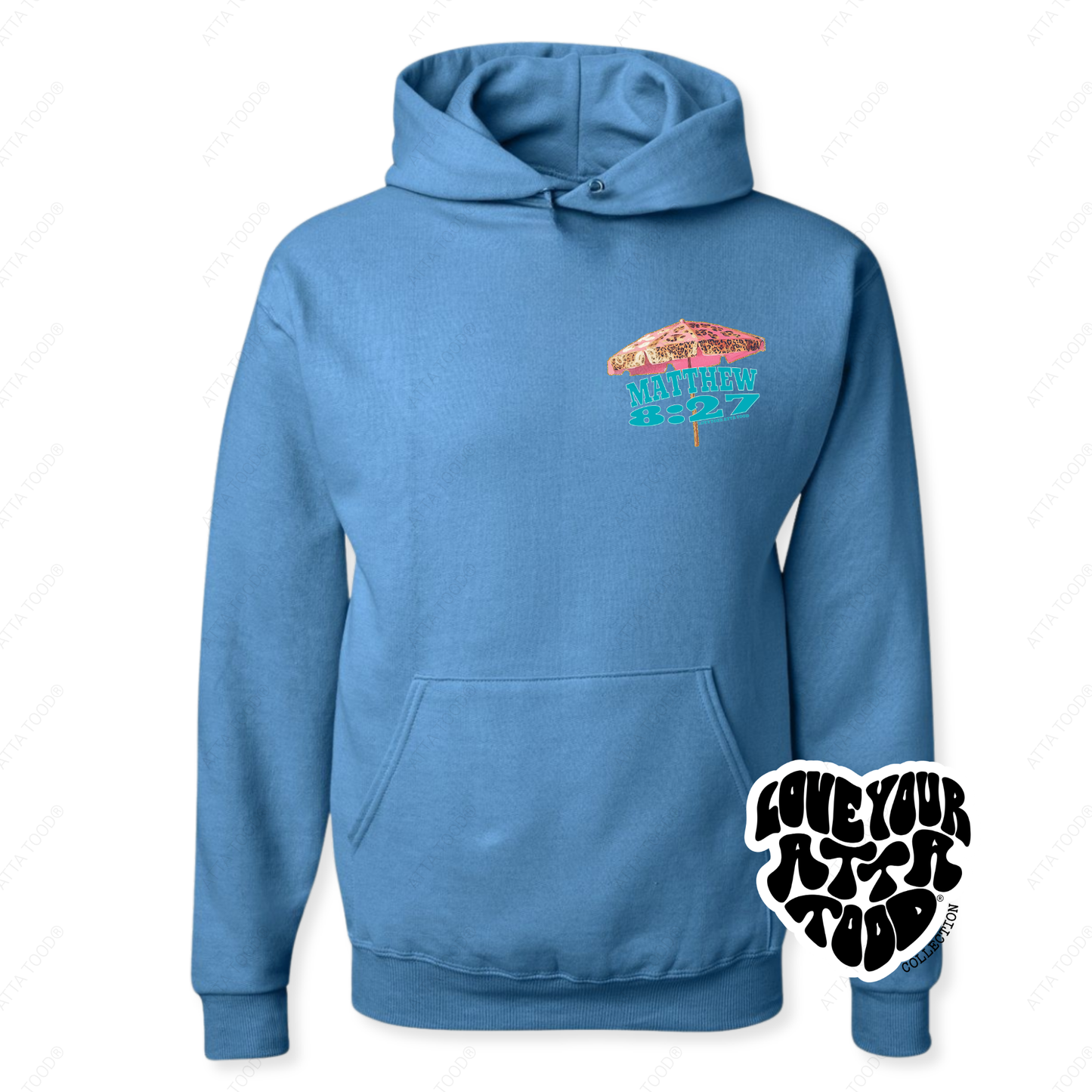 Beach Umbrella Christian Graphic Hoodie | Faith | Coastal