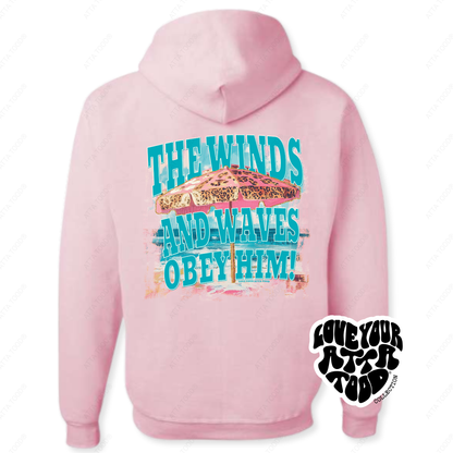 Beach Umbrella Christian Graphic Hoodie | Faith | Coastal