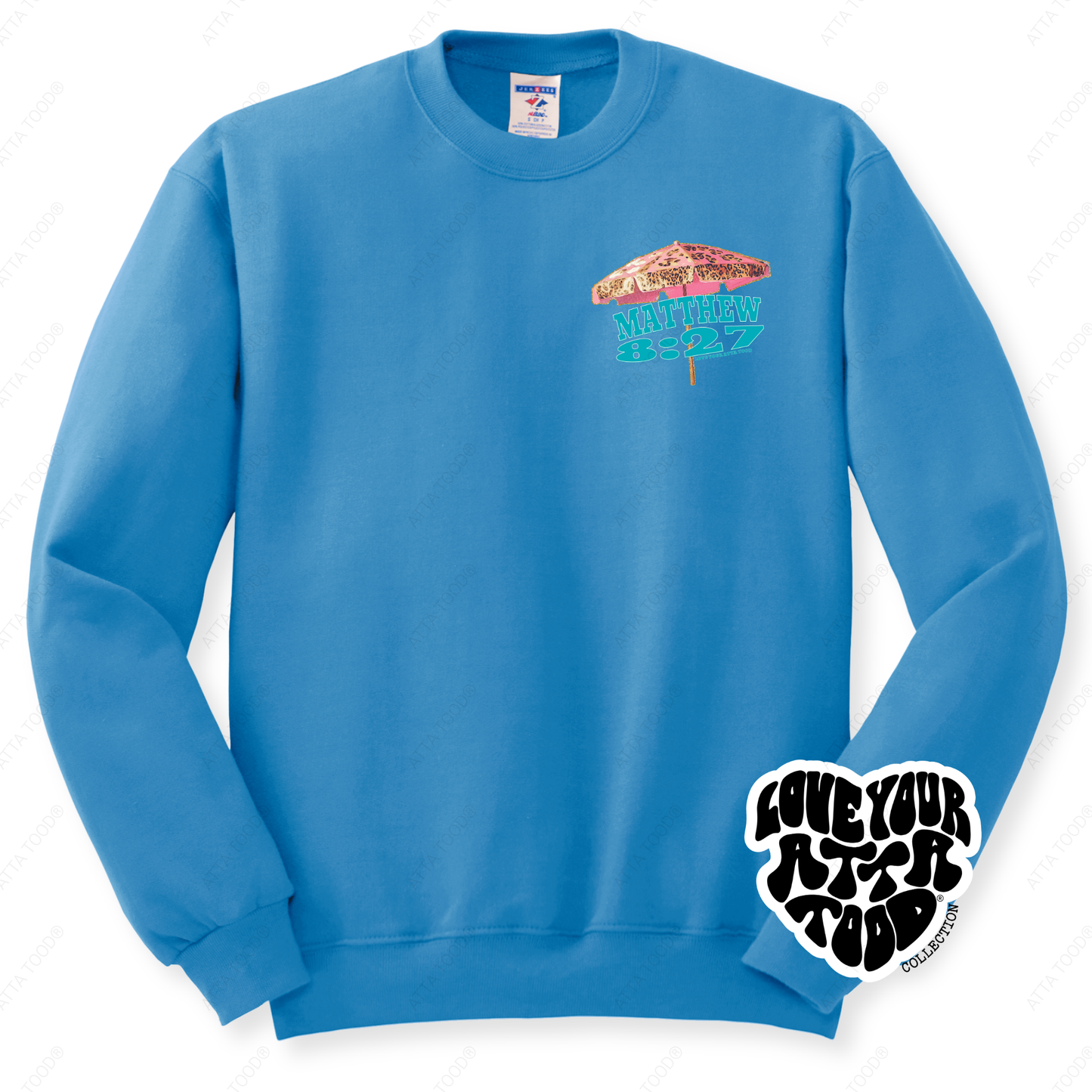 Beach Umbrella Christian Faith Graphic Sweatshirt | Coastal