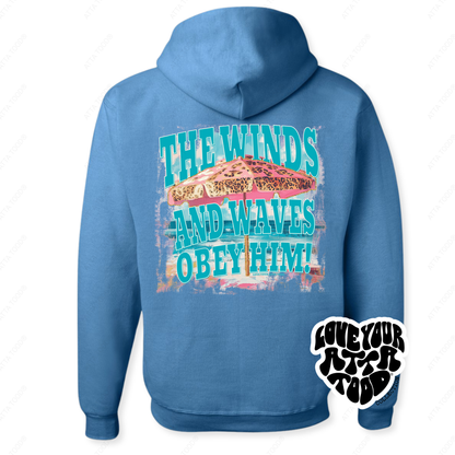 Beach Umbrella Christian Graphic Hoodie | Faith | Coastal