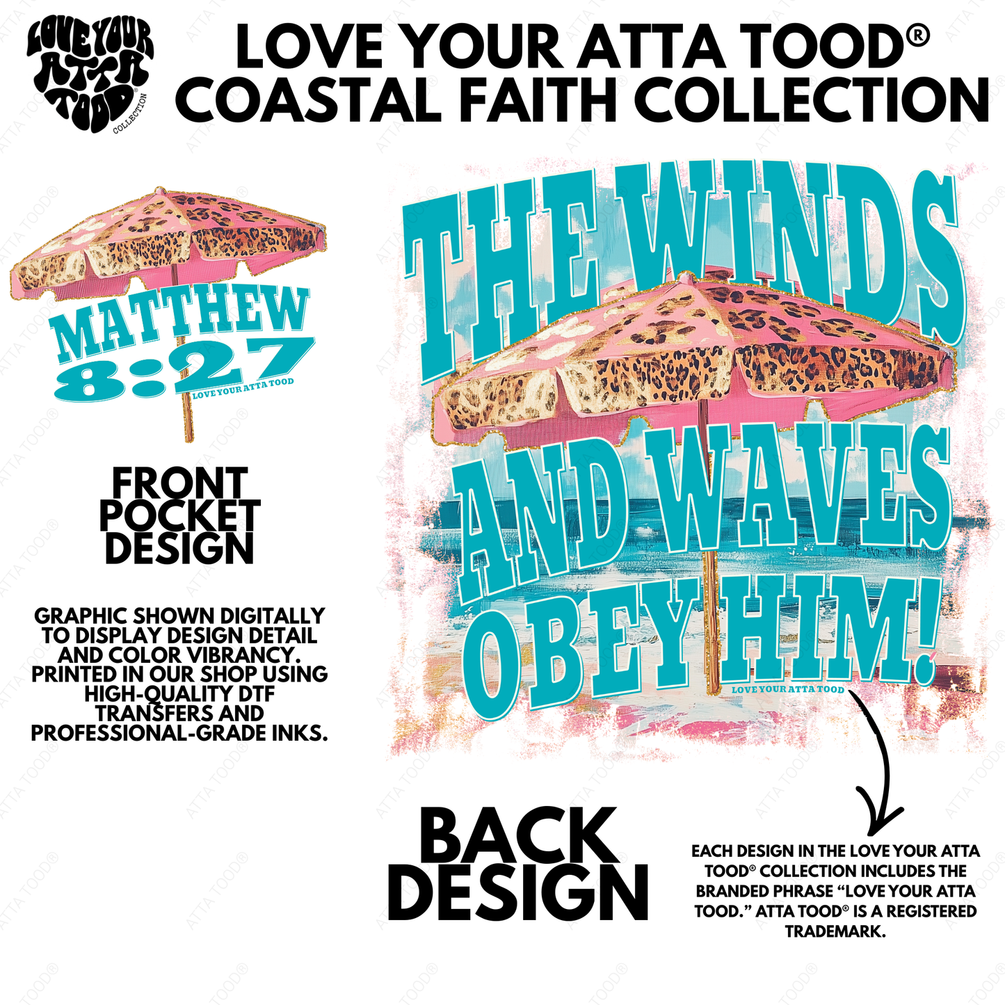 Matthew 8:27 The Winds and Waves Christian Jumbo Tote | ATTA TOOD®