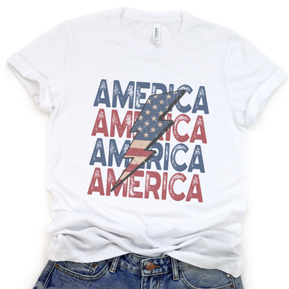 Vintage America unisex graphic t-shirt, Fourth of July Holiday