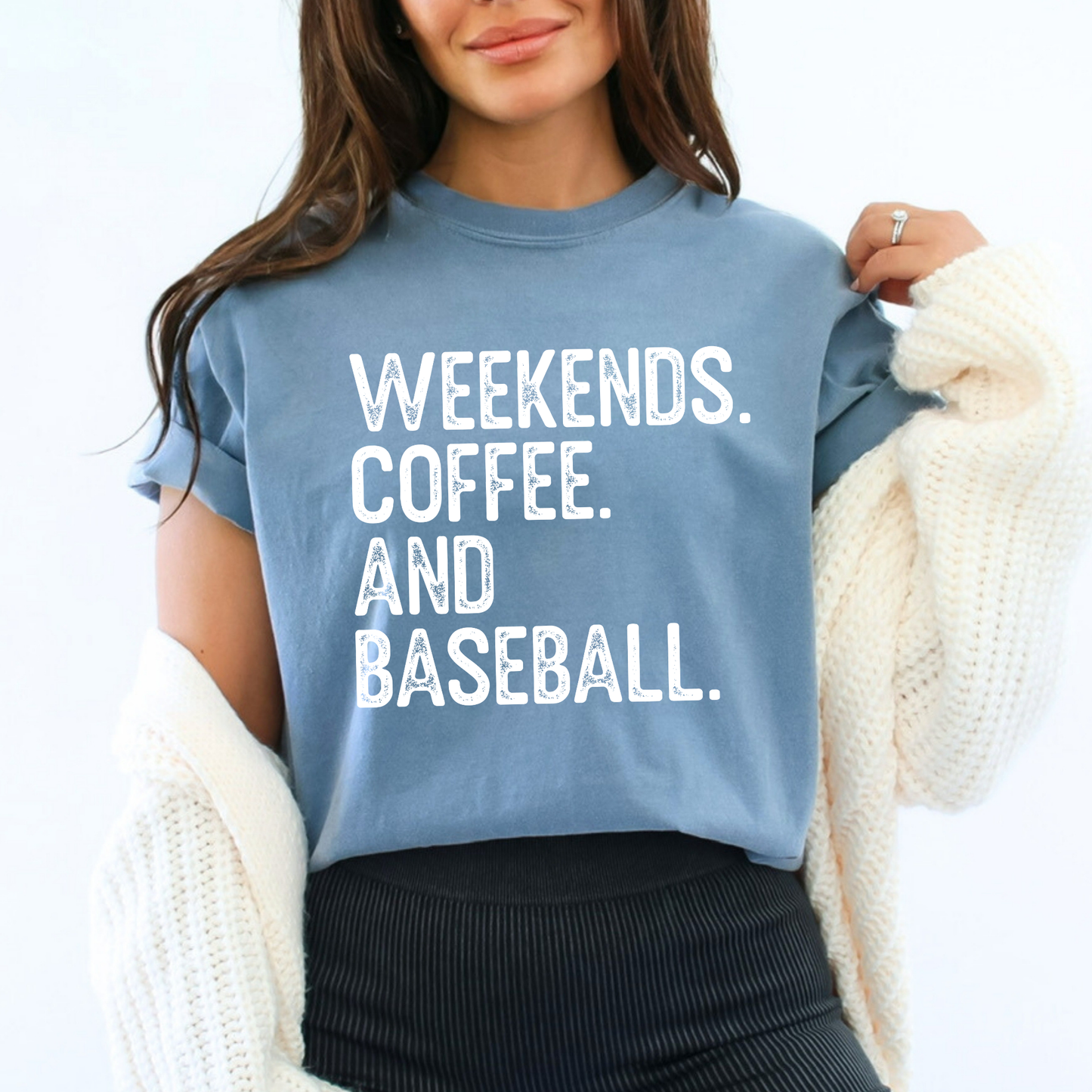 Weekends coffee and baseball Comfort Colors® unisex t-shirt