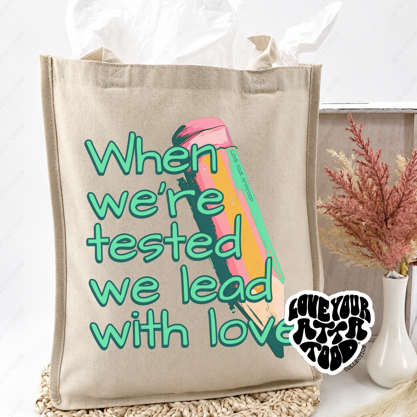 When We're Tested Faith Jumbo Tote Bag | ATTA TOOD®