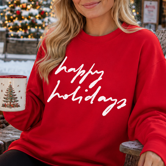 Happy Holidays Christmas Graphic Sweatshirt