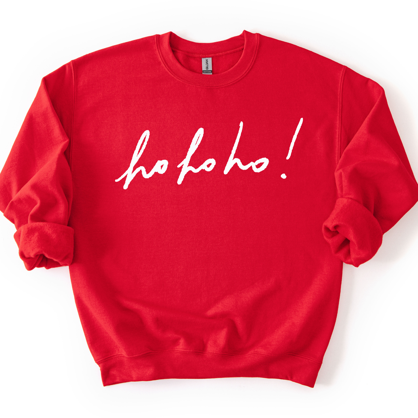 HO HO HO Christmas Holiday Graphic Red Sweatshirt