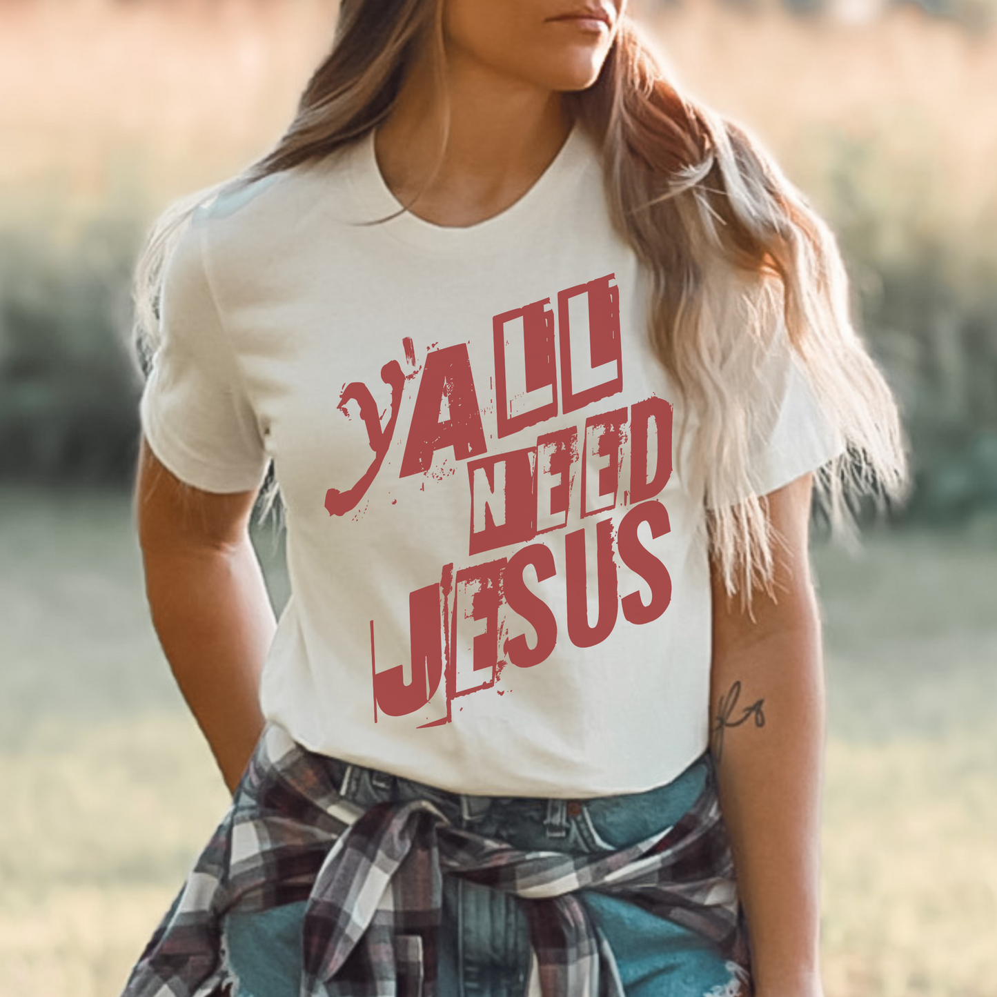 Y'all need Jesus funny graphic t-shirt